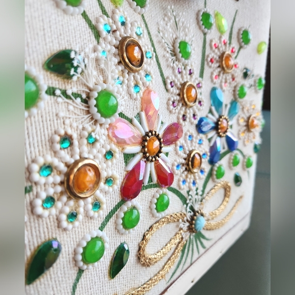 60s ENID COLLINS Summer Bokay Iconic Collector EC Texas Gems Purse Hand Bag EUVC - Picture 9 of 16